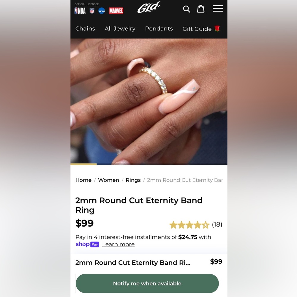 GLD round cut promise ring! NWT!